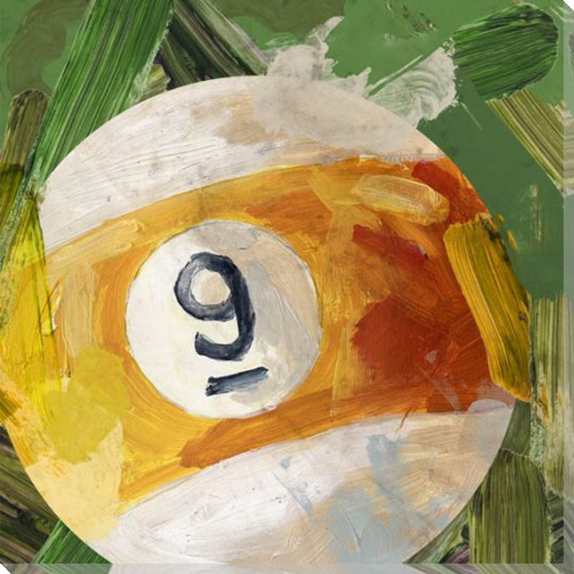 Billiard 9 Ball Wrapped Canvas Giclee Print Wall Art Wall Decor Artwork