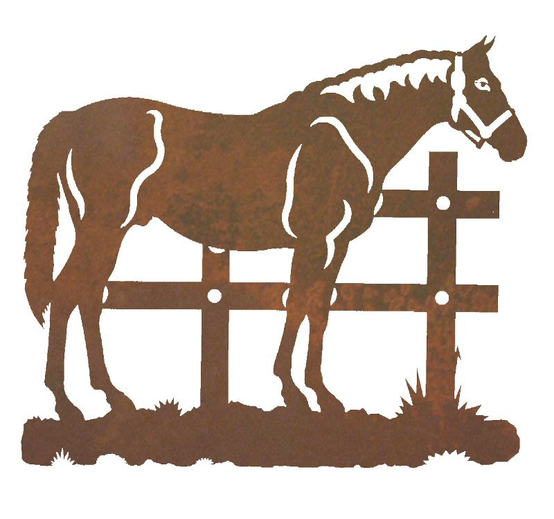 20" Running Wild Horse Metal Wall Art Western Wall Decor