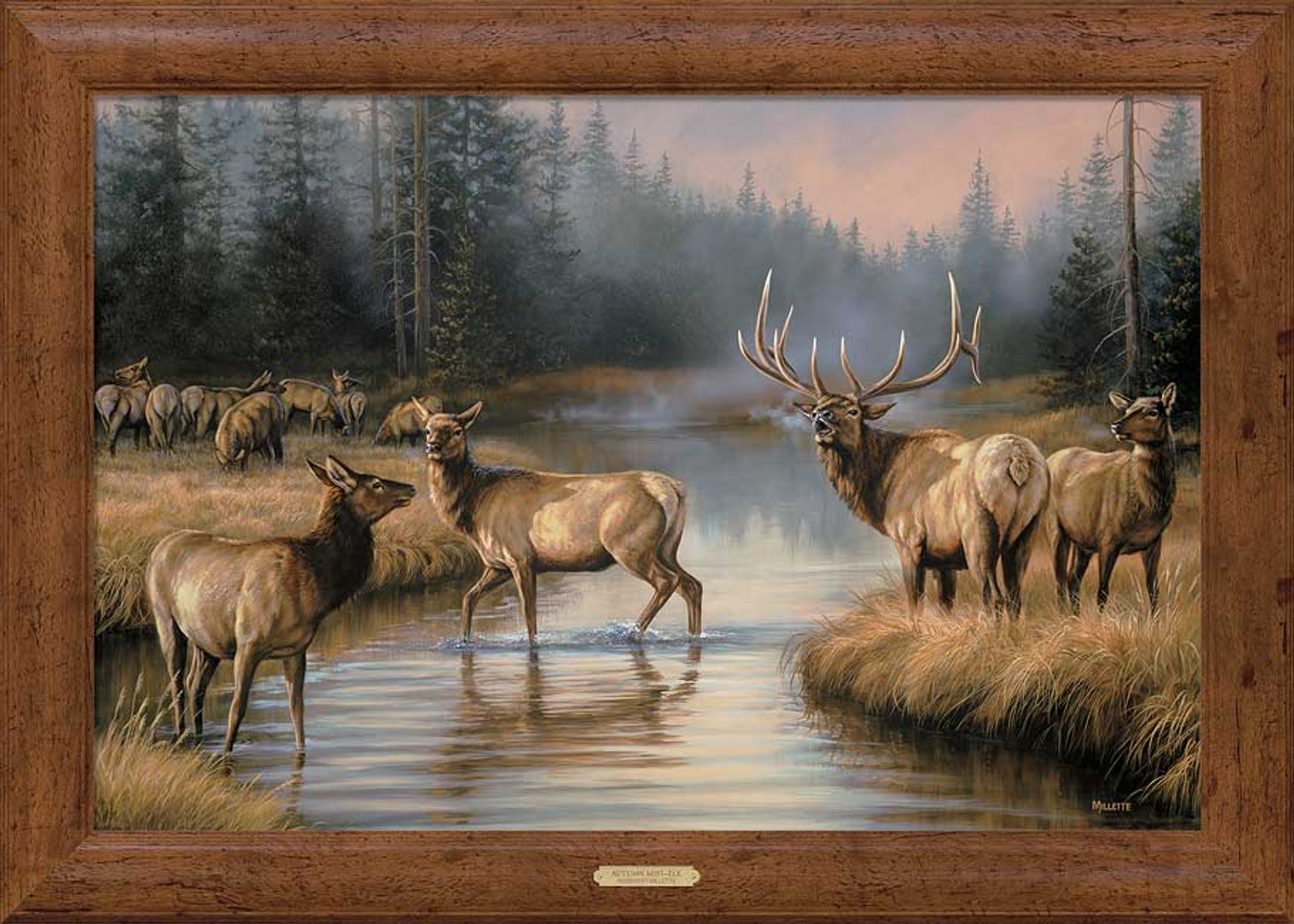 Autumn Mist Elk Framed Canvas Art Print Wall Art Wall Decor Wild Wings  46873.1537877470 ?c=2