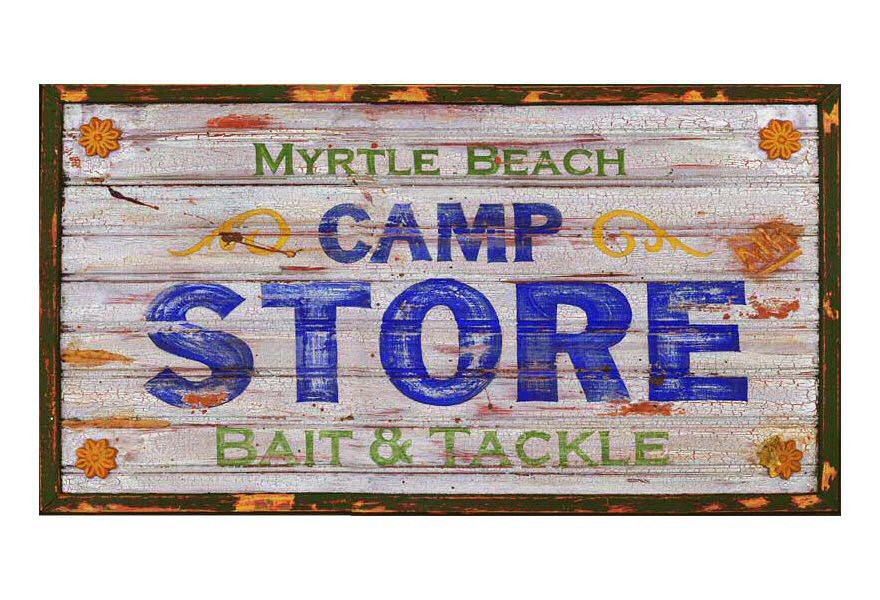 Customizable Myrtle Beach Camp Store Vintage Style Wooden Sign ...