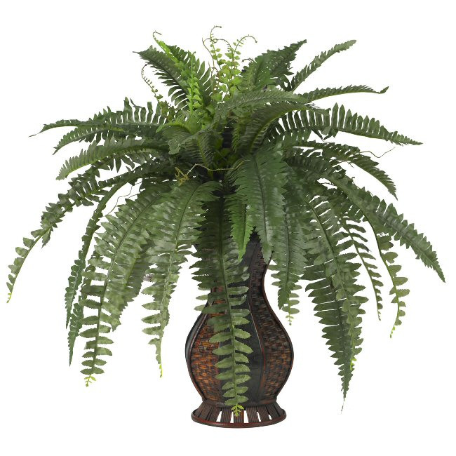Nearly Natural Boston Fern with Urn Silk Plant Artificial Plants
