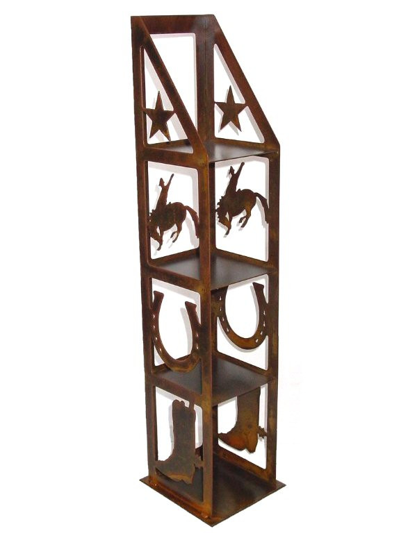 Rodeo Metal CD Rack | Western Cowboy Music Storage Decor