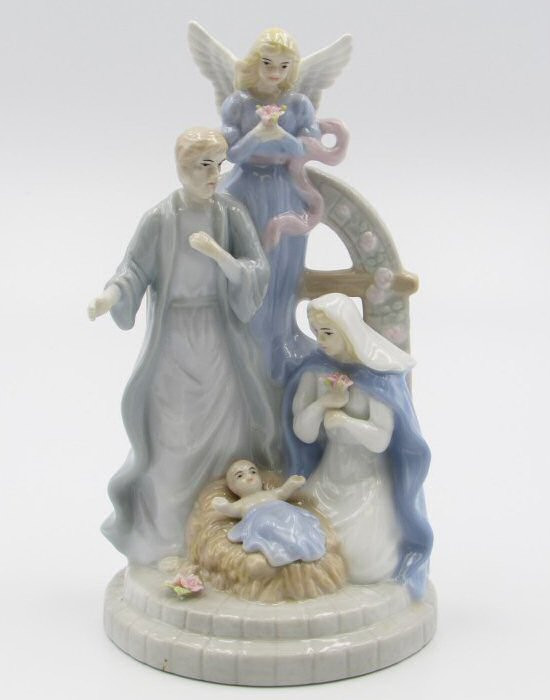 Nativity Porcelain Lighted Nativity Scene Sculpture Lighting