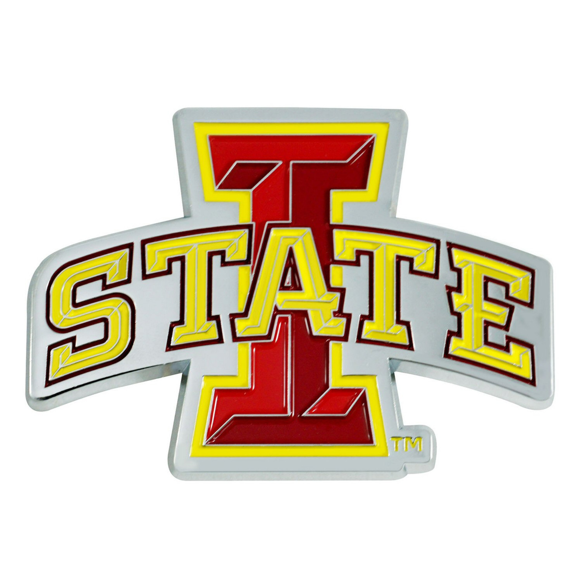 Iowa State University Red Color Emblem Auto Accessories 6557