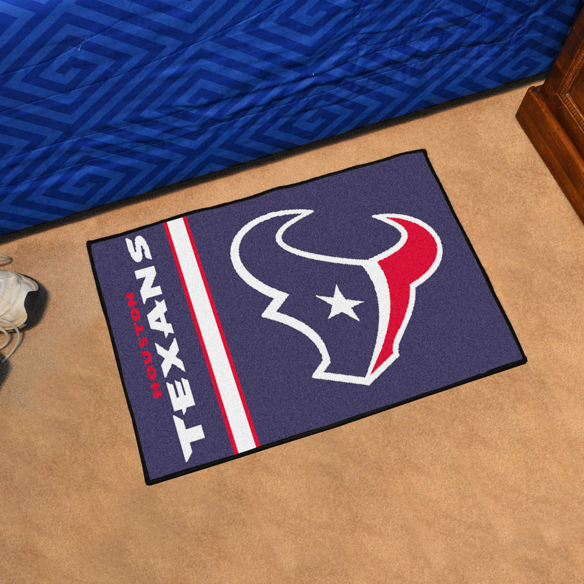 Houston Texans Navy Mascot Mat - Floor Rug - Area Rug - NFL