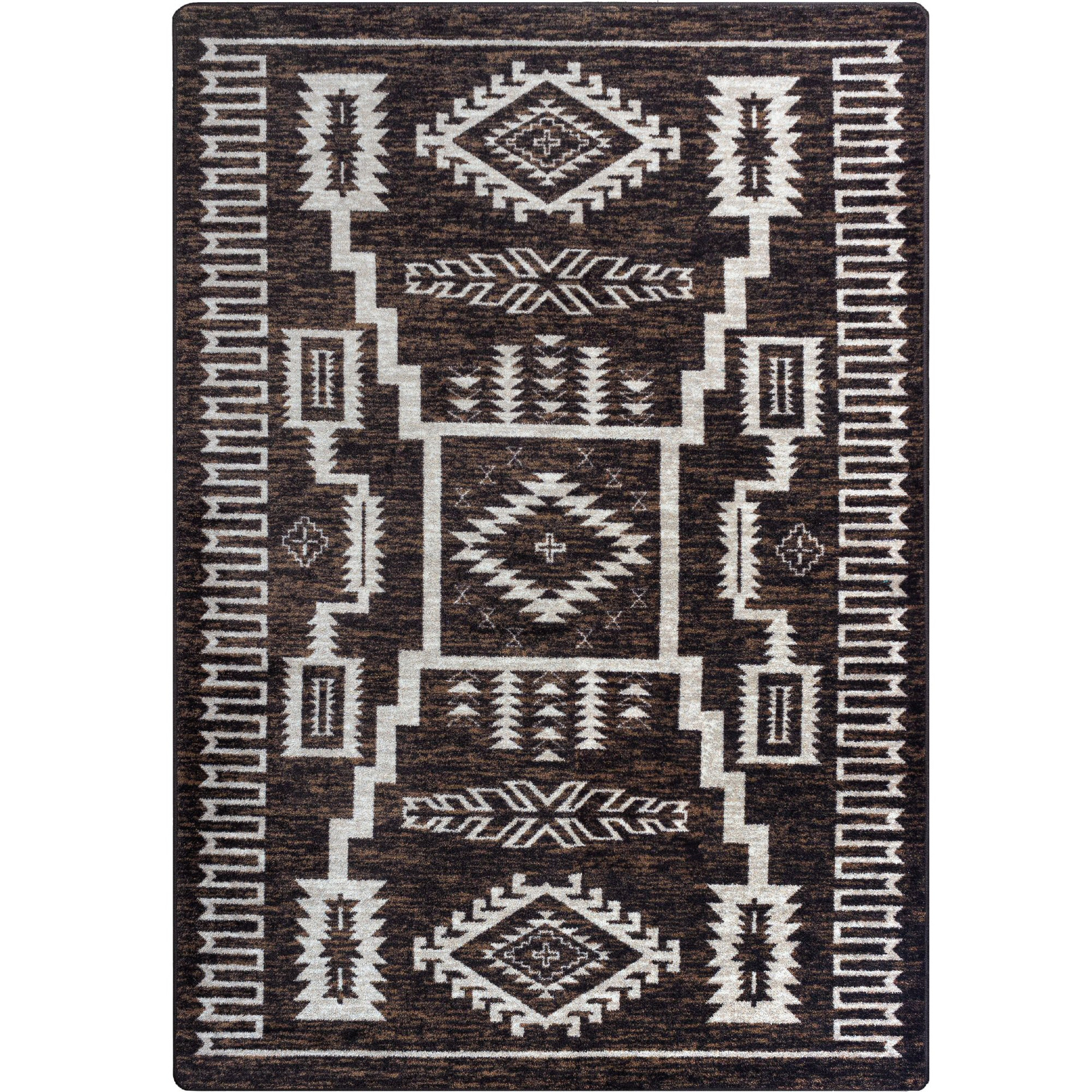 2' x 8' Cloudburst Chocolate Southwest Rectangle Runner Nylon Area Rug