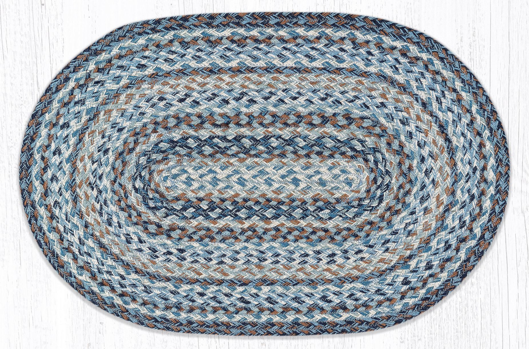 Santa Claus Jute Oval Rug | Christmas Holiday Home Accent