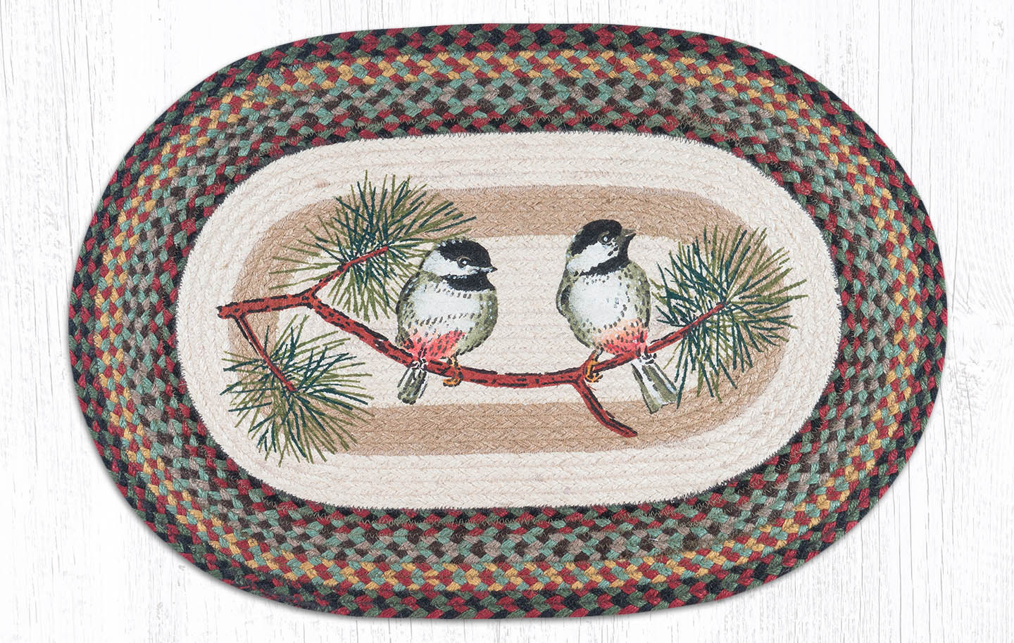 20" x 30" Cabin Bear Braided Jute Oval Rug by Sandy Clough Floor Rug