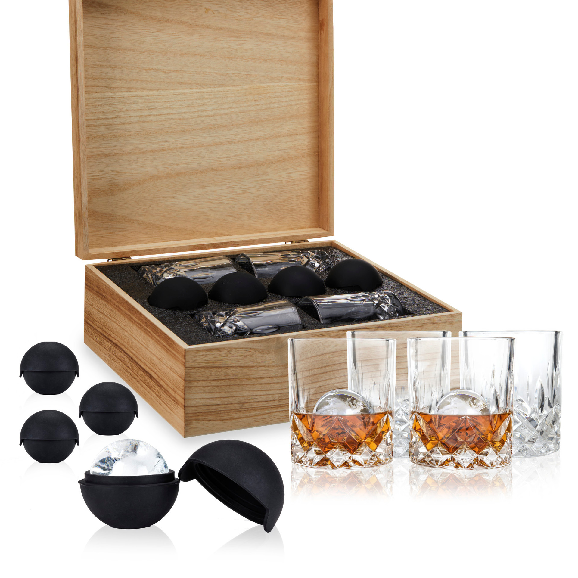 Liquor Glass and Ice Sphere Box Set by Viski Drinkware