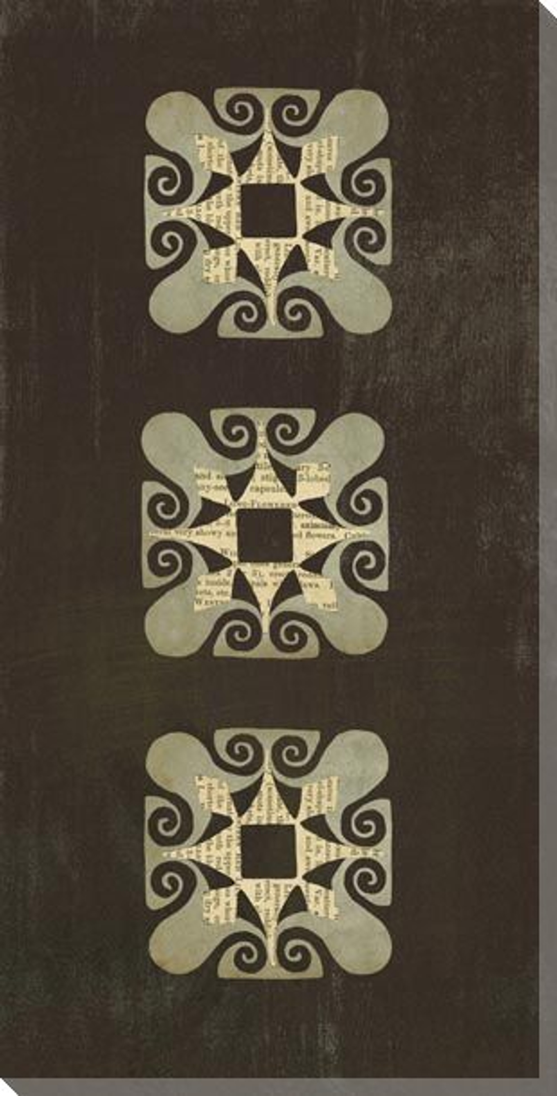 Three Medallions 2 Wrapped Canvas Giclee Print Wall Art Wall Decor