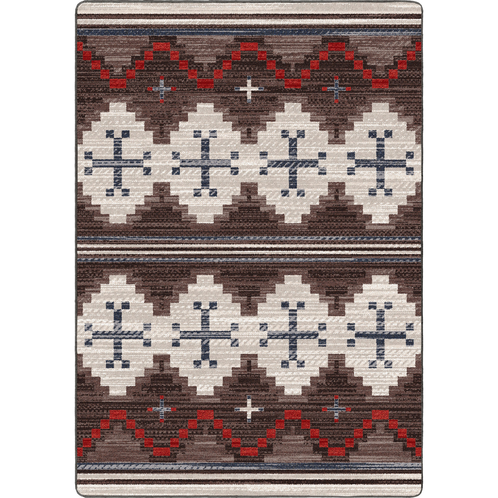 5' x 8' Pathways Dusty Brown Rectangle Nylon Area Rug - Floor Rug ...