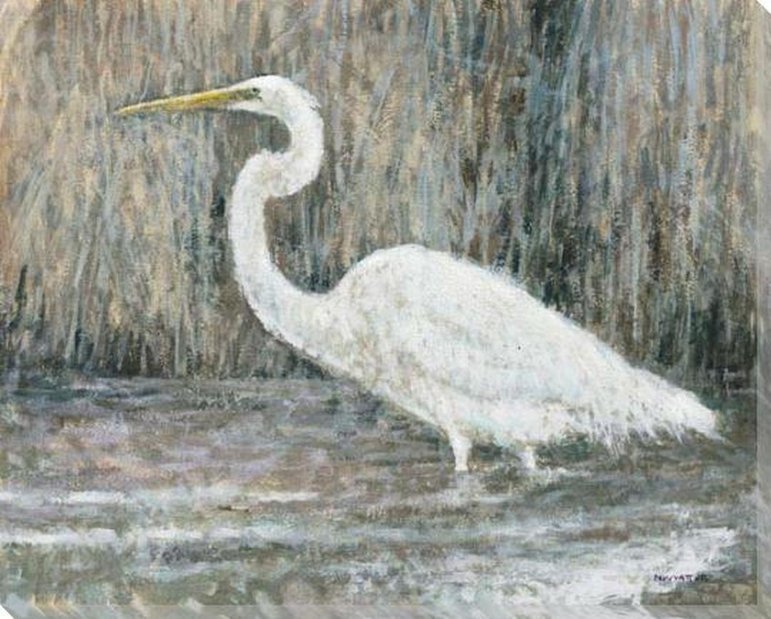 EGRET FLOCK IN CAMELLIAS FRAMED WALL ART main image 1