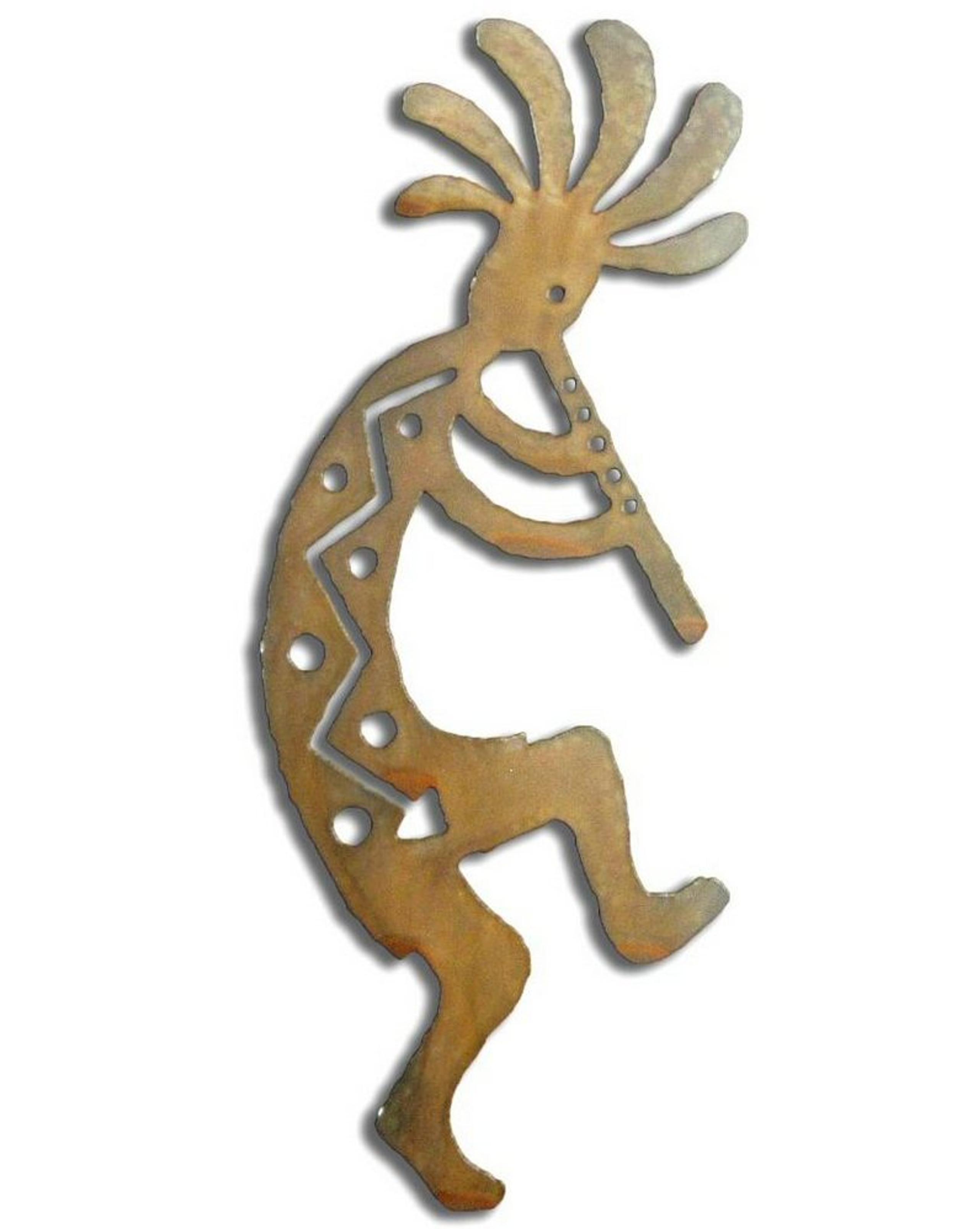 Right Facing Kokopelli Flute Player Rust Metal Wall Art Southwest