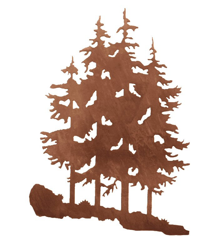 Pine Tree Forest Metal Wall Key Rack - Wall Hook
