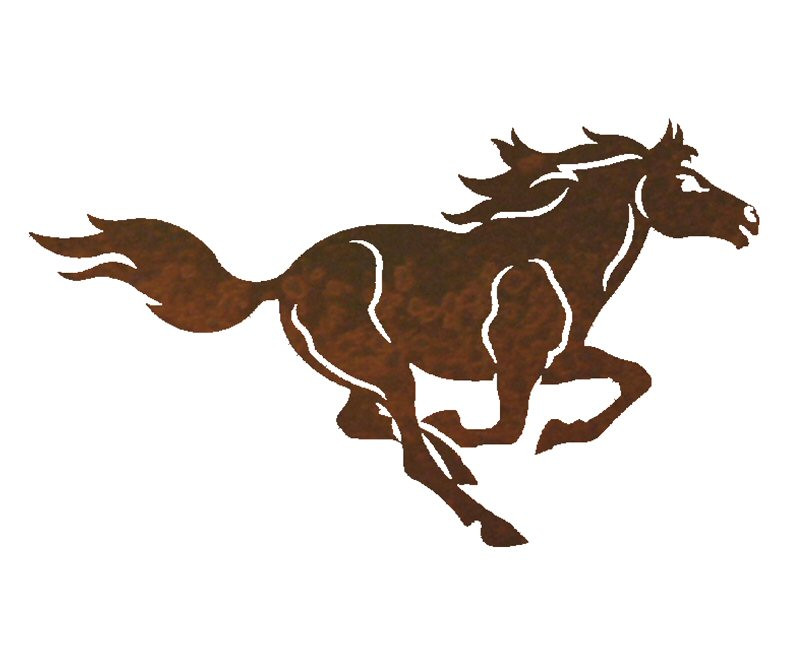 20" Running Horse Metal Wall Art Western Wall Decor