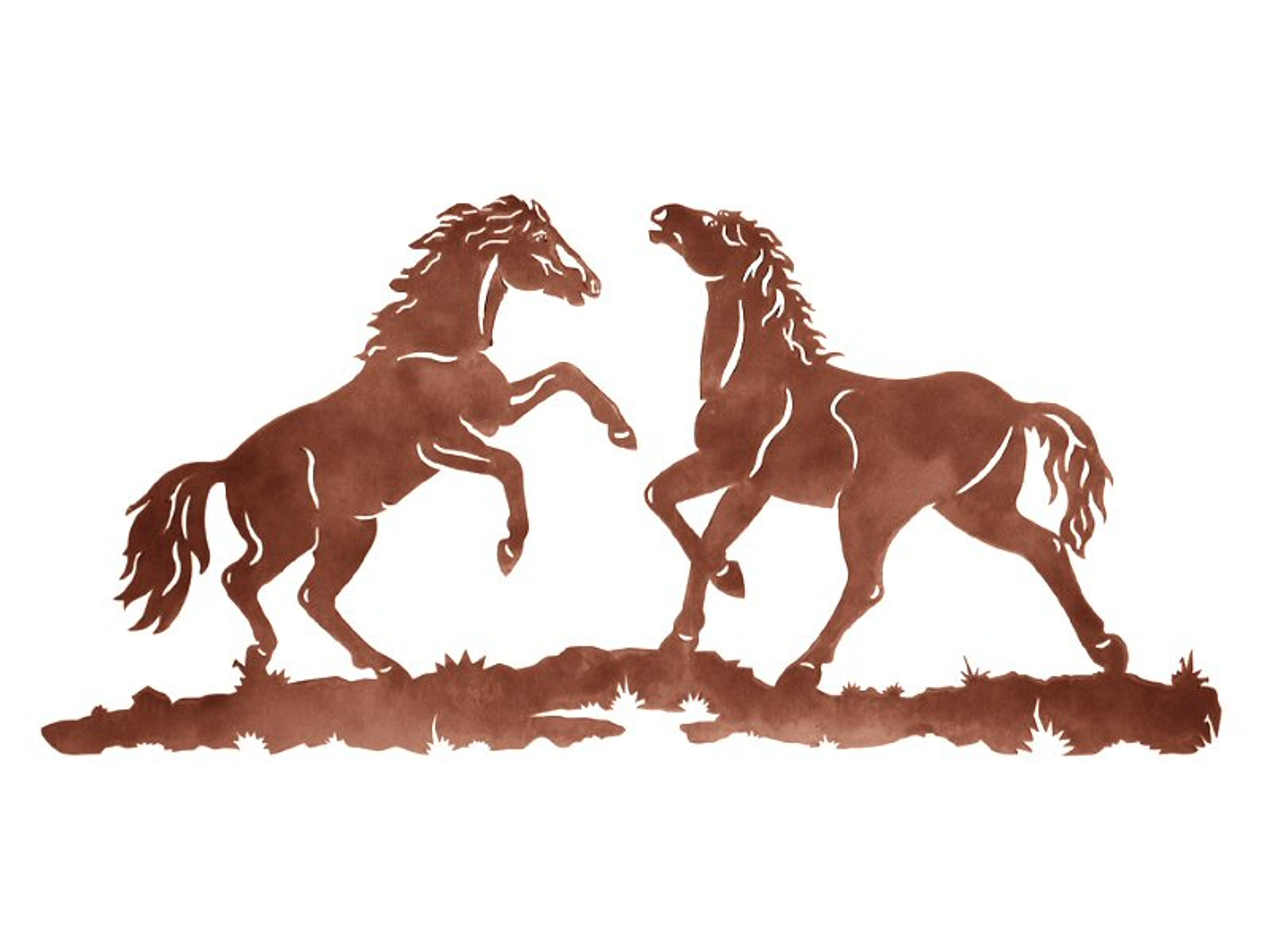 84" Running Wild Horses Metal Wall Art Western Wall Decor