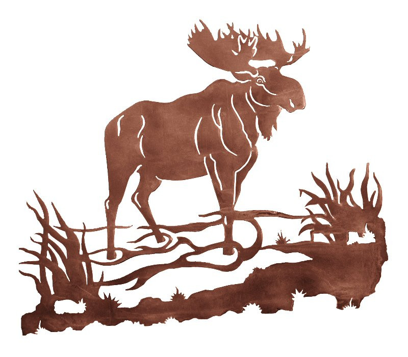 30" Moose Metal Wall Art Wildlife Wall Decor