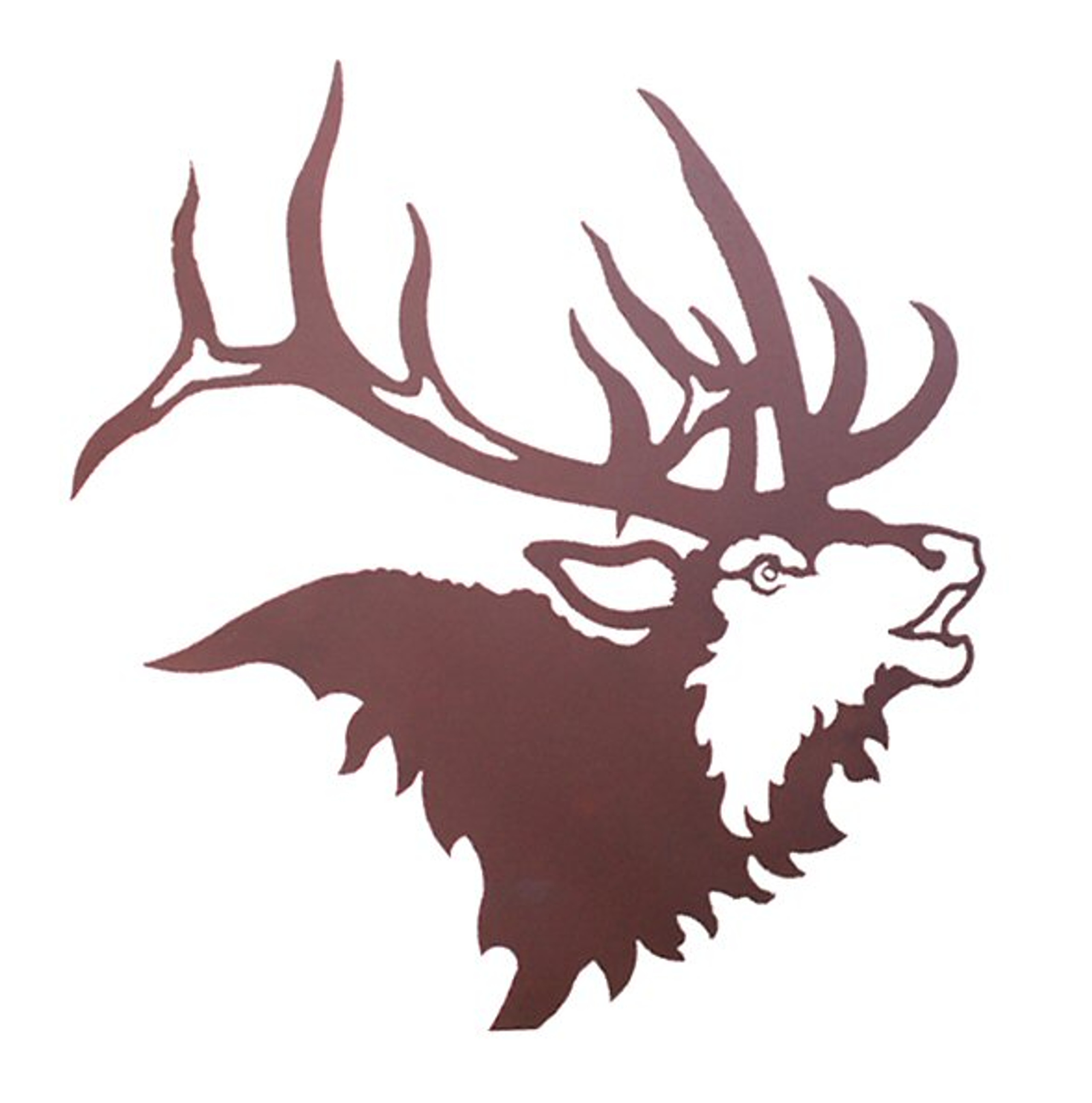 28" Elk Head Metal Wall Art Wildlife Wall Decor