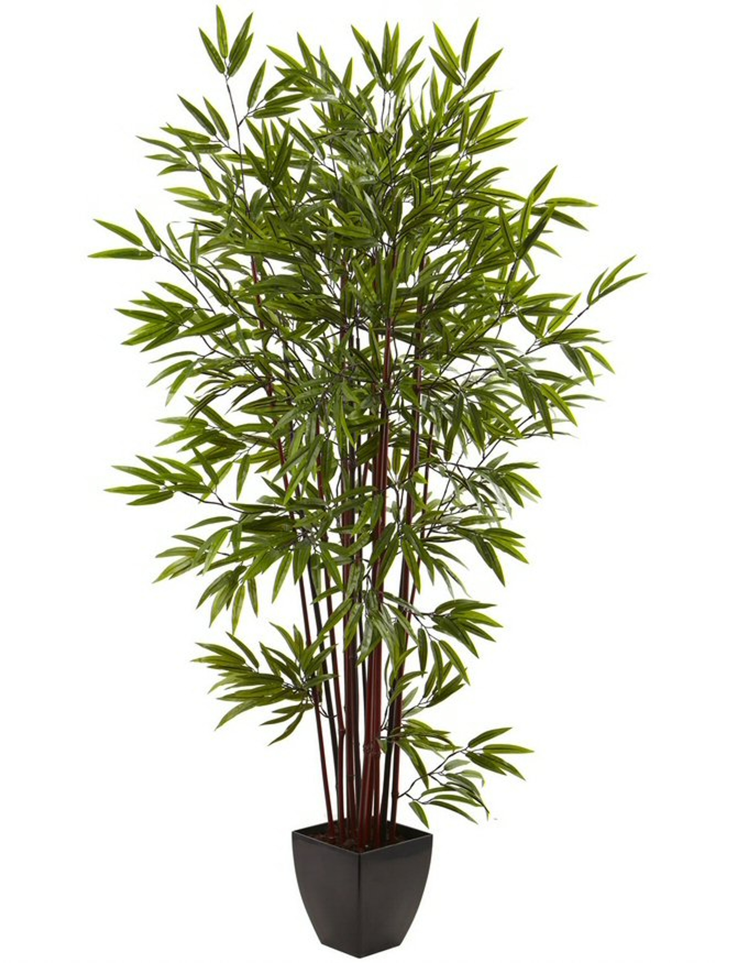 6' Bamboo Silk Tree with Planter Artificial Trees Silk Trees