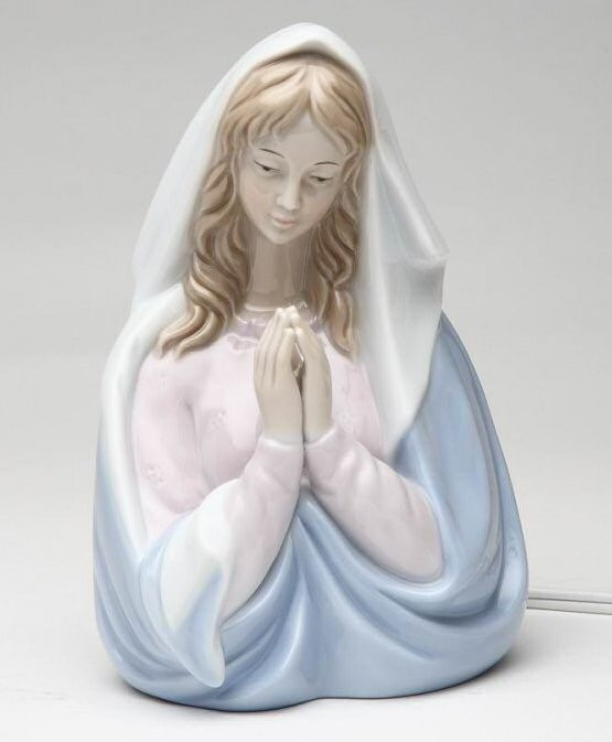 Praying Madonna Plugin Porcelain Night Lights, Set of 2 Lighting