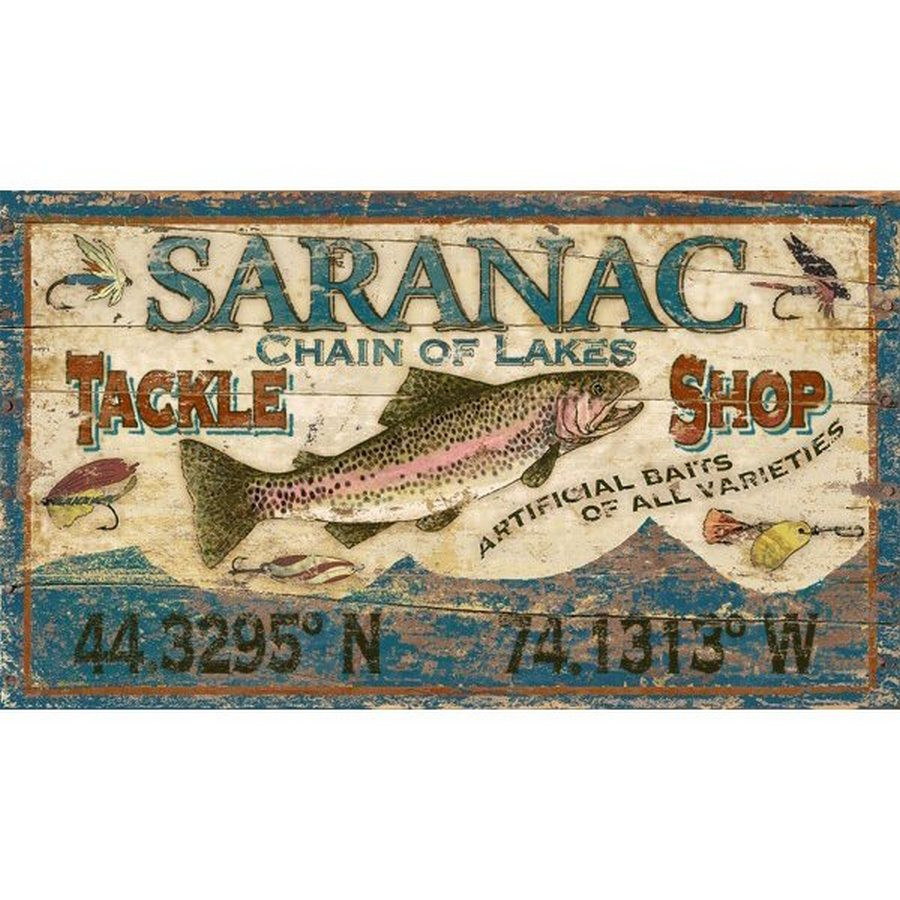 Custom Rustic Fishing Bait Tackle Sign – Aluminum – Man Cave Lake House Decor