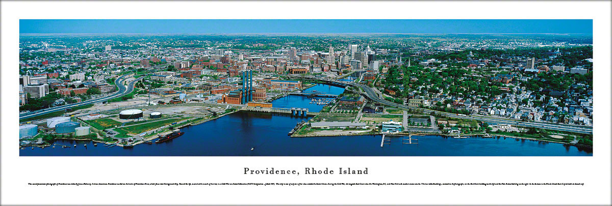 Providence, Rhode Island Skyline Panoramic Art Print Panorama Wall