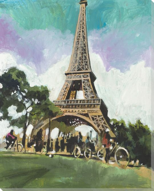 PARIS FRANCE EIFFEL TOWER GICLEE CANVAS ART PRINT POSTER main image 0