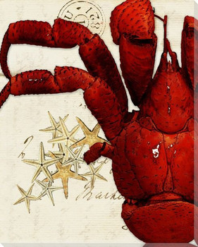 Left Half of Crab Wrapped Canvas Giclee Print Wall Art
