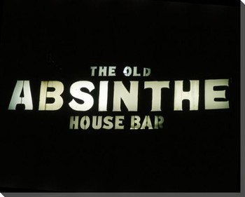 The Old Absinthe House Bar Sign Wrapped Canvas Giclee Print