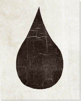 Bold Shapes Droplet Symbol Wrapped Canvas Giclee Print Wall Art