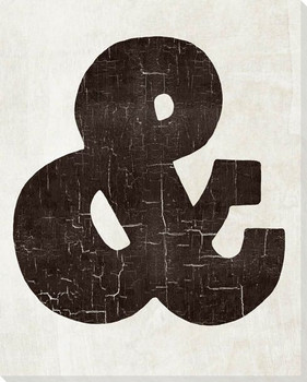 Bold Shapes Ampersand Symbol Wrapped Canvas Giclee Print Wall Art