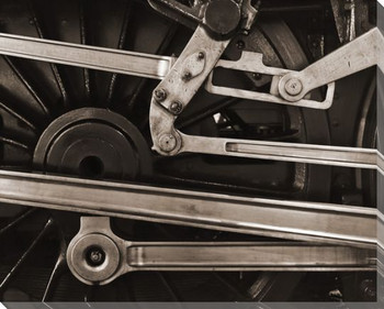 Train Detail I Wrapped Canvas Giclee Print Wall Art