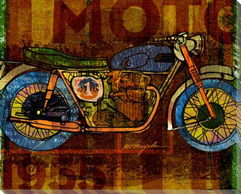 Need Motor Motorcycle Wrapped Canvas Giclee Print Wall Art