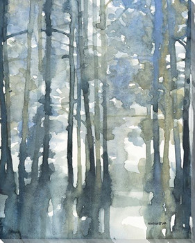 Heavy Mist II Trees Wrapped Canvas Giclee Art Print Wall Art