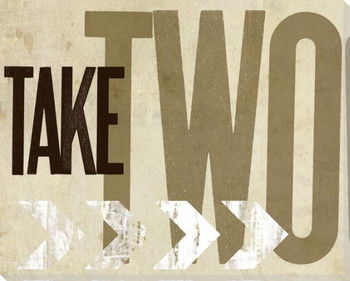 Movies "Take Two" Wrapped Canvas Giclee Print Wall Art