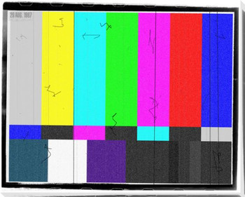 TV Color Bar Pattern Wrapped Canvas Giclee Print Wall Art