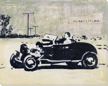 Drive a T Bucket Wrapped Canvas Giclee Print Wall Art