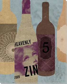 Wine Bottles 3 Wrapped Canvas Giclee Print Wall Art