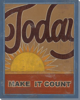 "Today" Make it Count Wrapped Canvas Giclee Print Wall Art