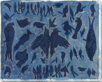 Constellation Birds Wrapped Canvas Giclee Art Print Wall Art