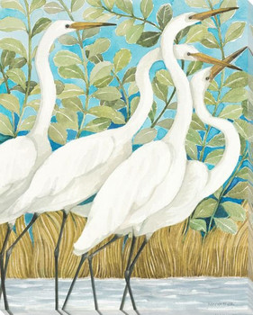 Coastal Encounter Birds I Wrapped Canvas Giclee Print Wall Art
