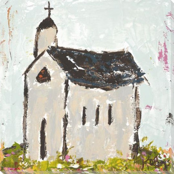 Chapel Side Plan Wrapped Canvas Giclee Art Print Wall Art