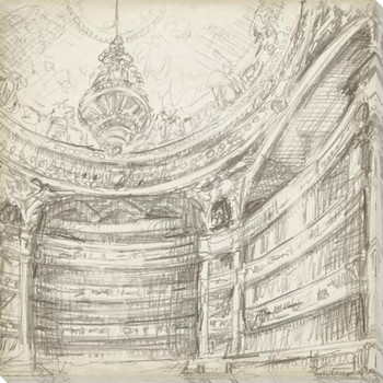Interior Architecture Study II Wrapped Canvas Giclee Print Wall Art