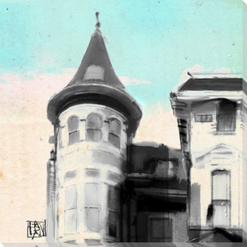 Urban View 8 Wrapped Canvas Giclee Print Wall Art
