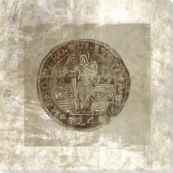 Charles II Petition Crown Coin Back Wrapped Canvas Giclee Print
