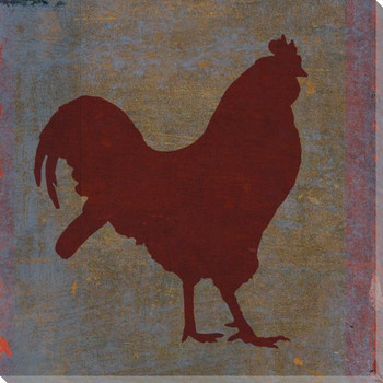 Qwerties Rooster Bird Wrapped Canvas Giclee Print Wall Art