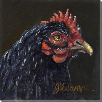 Betsy the Chicken Bird Wrapped Canvas Giclee Print Wall Art