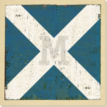 Intl. Maritime Signal Flag M Wrapped Canvas Giclee Print Wall Art