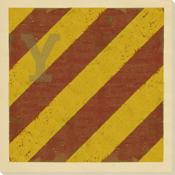 Intl. Maritime Signal Flag Y Wrapped Canvas Giclee Print Wall Art