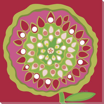 Flower Peony Wrapped Canvas Giclee Print Wall Art